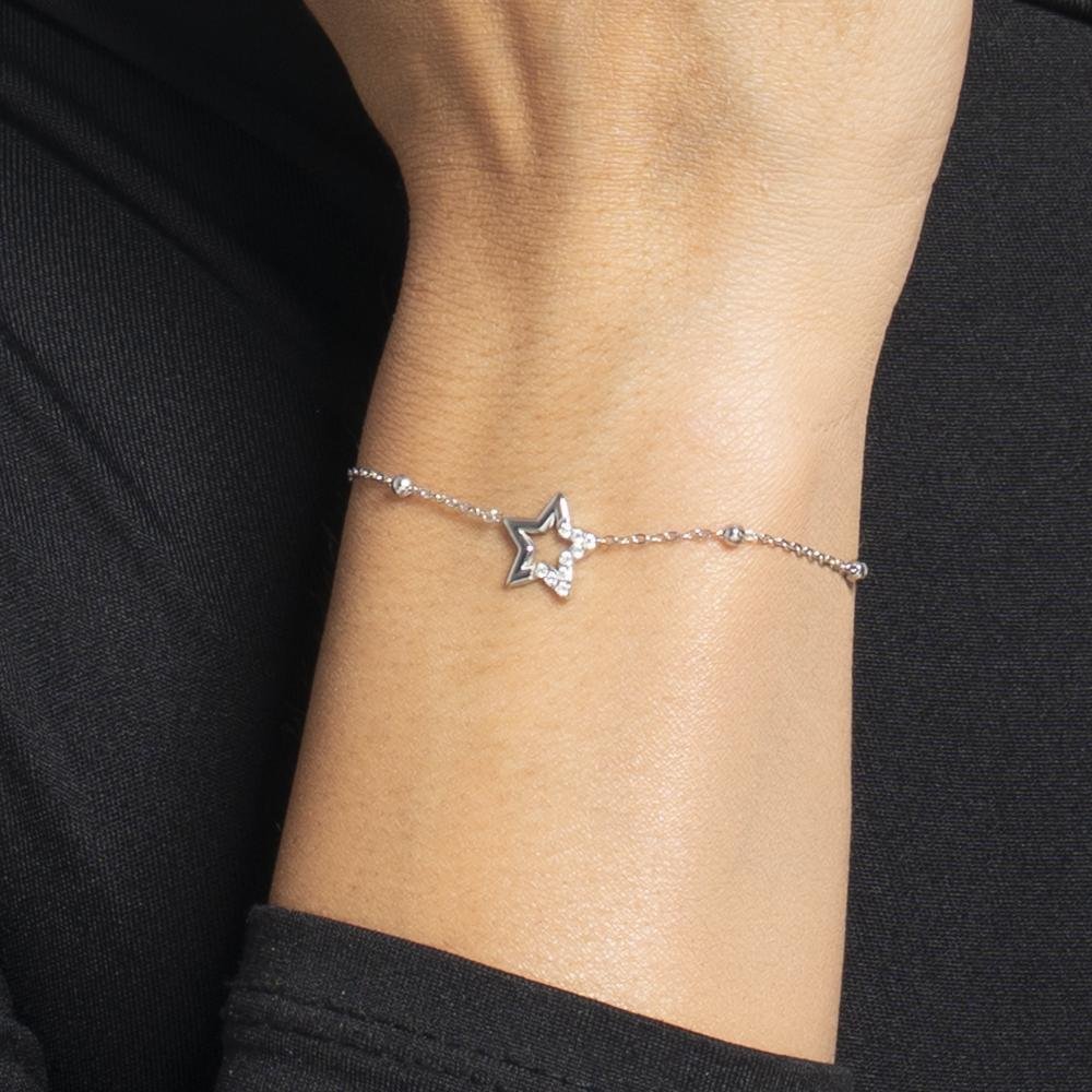 Luca Barra - Bracciale Stella - Acciaio - Zircone