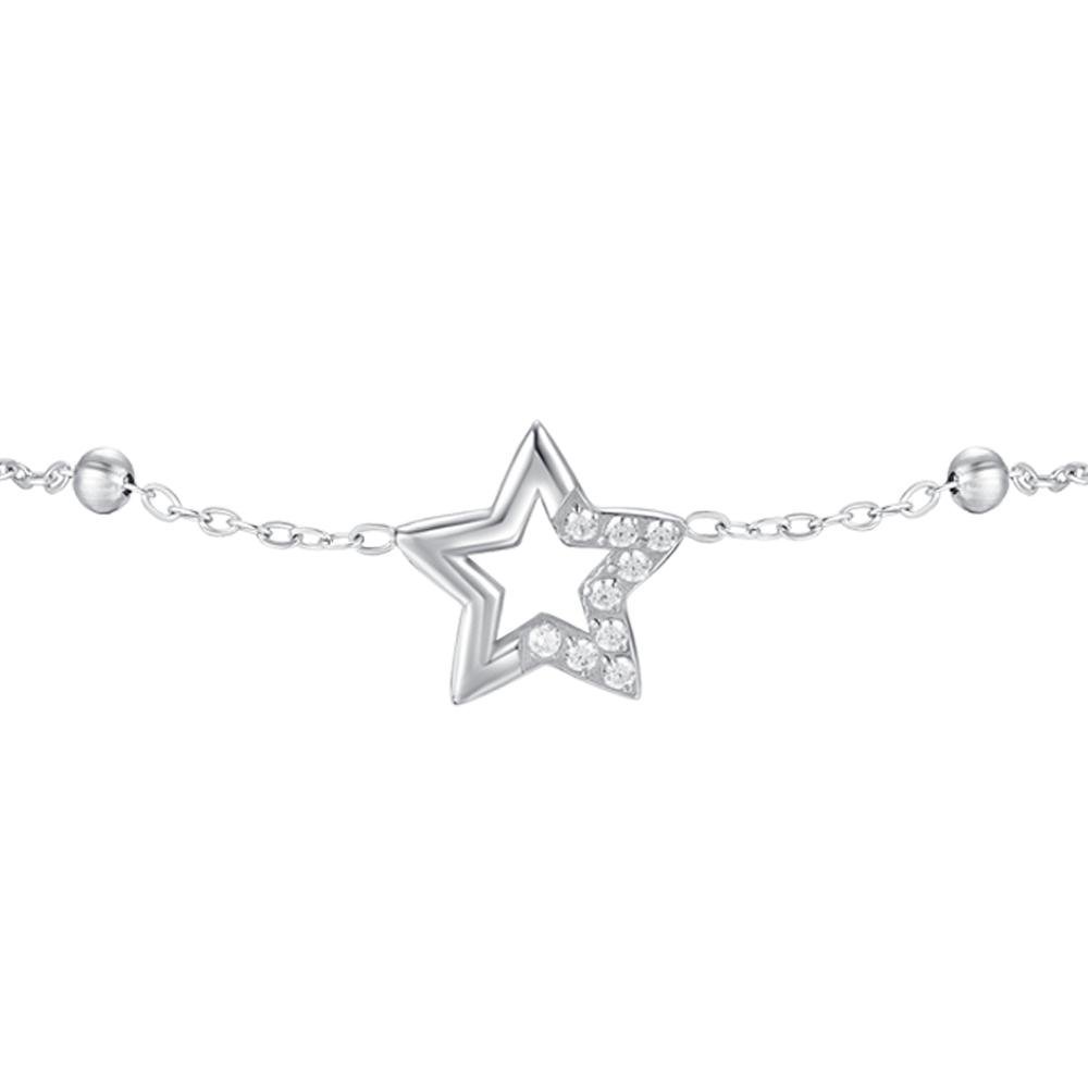 Luca Barra - Bracciale Stella - Acciaio - Zircone
