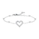 Luca Barra - Bracciale Cuore - Acciaio - Zircone