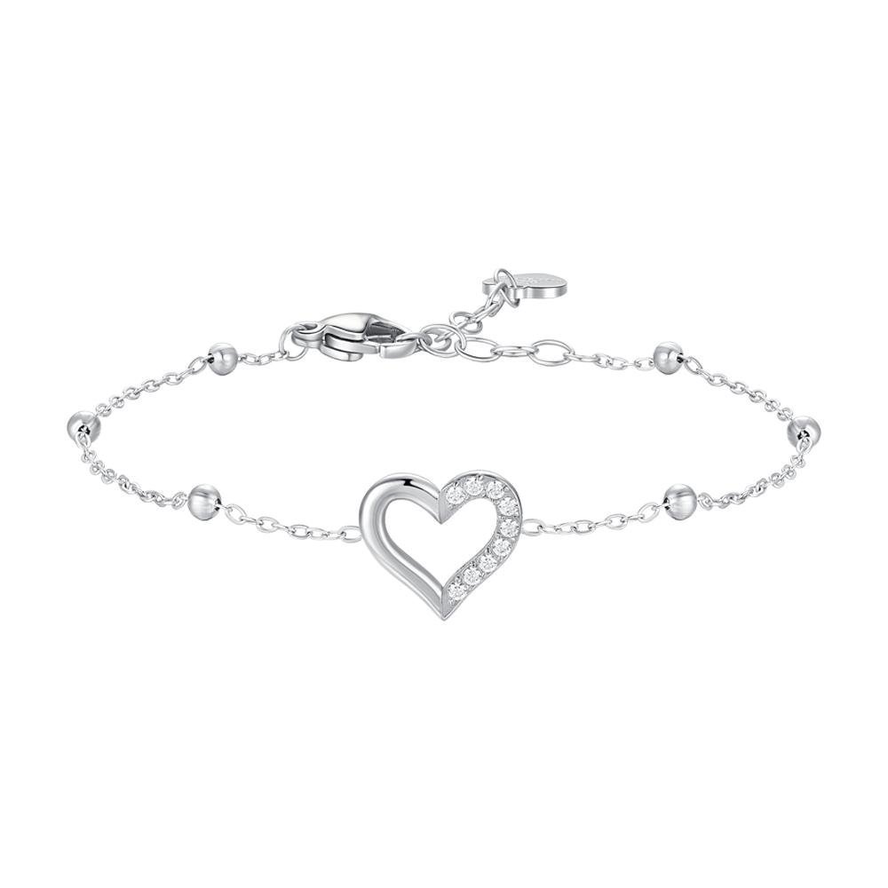 Luca Barra - Bracciale Cuore - Acciaio - Zircone