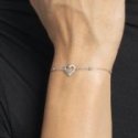 Luca Barra - Bracciale Cuore - Acciaio - Zircone
