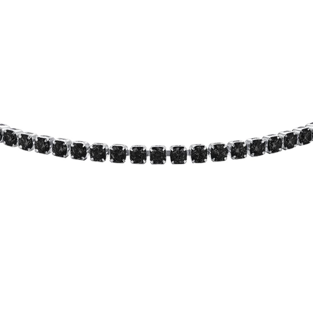 Luca Barra - Bracciale Tennis - Acciaio - Zirconi Neri