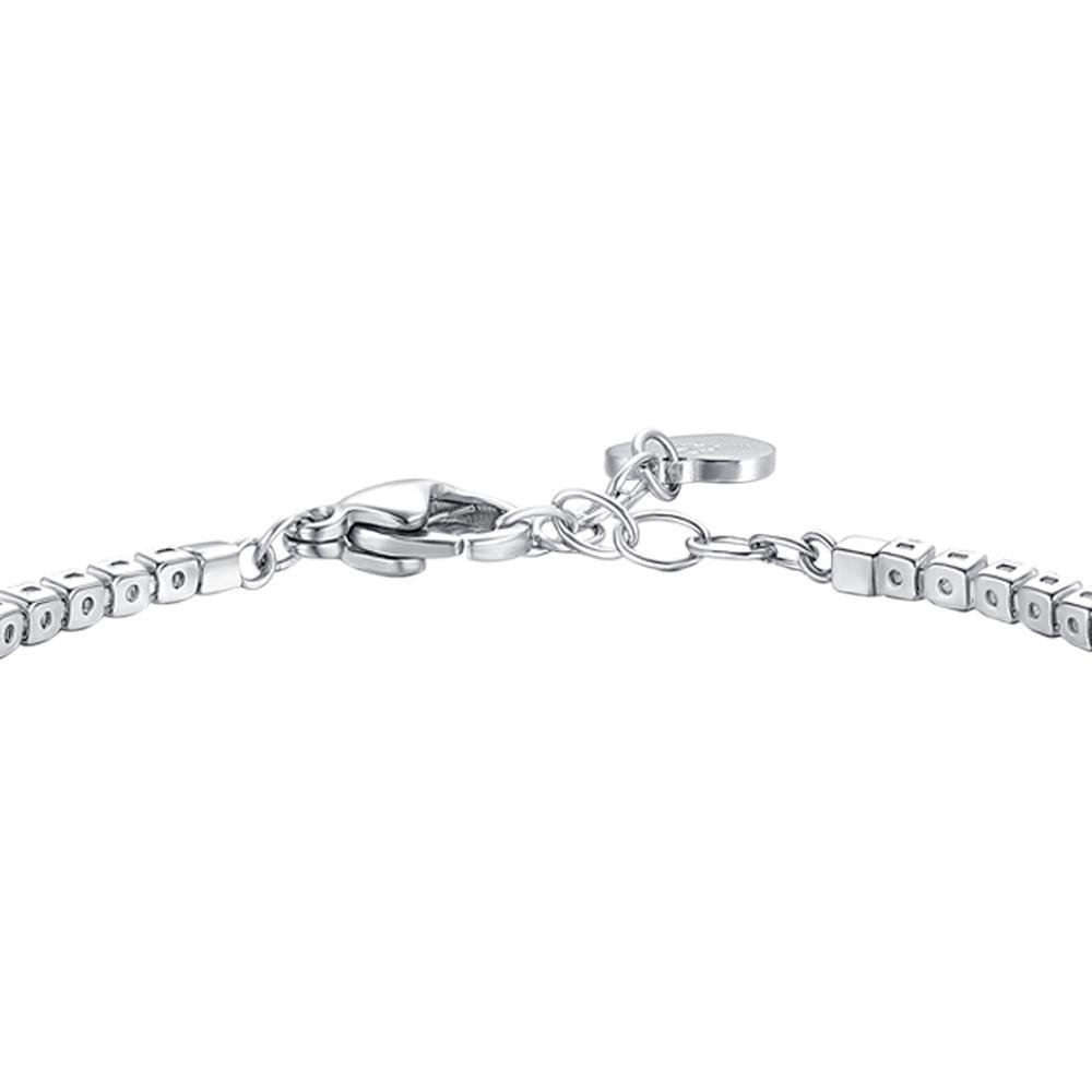 Luca Barra - Bracciale Tennis - Acciaio - Zirconi Neri