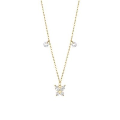 Luca Barra - Collana Donna - Acciaio - Zircone Bianco