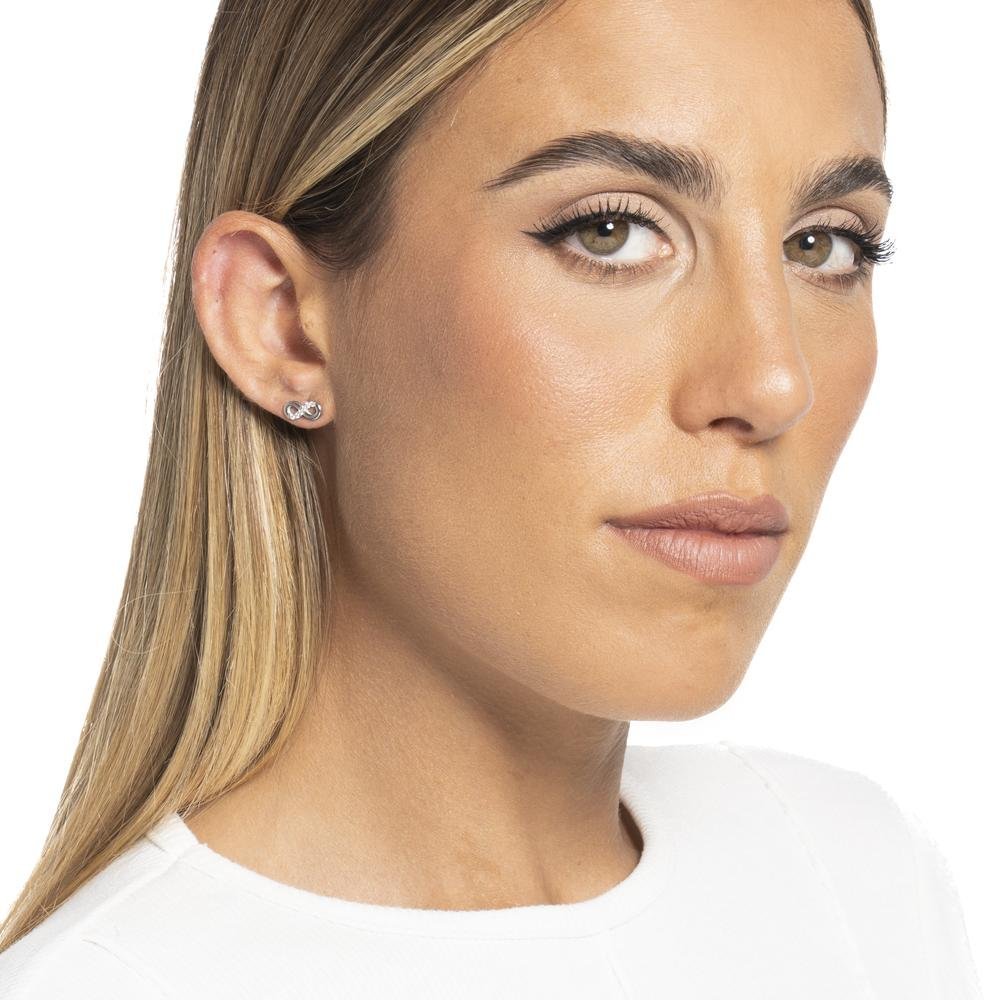 Luca Barra - Mono Orecchino Infinito - Acciaio - Zircone