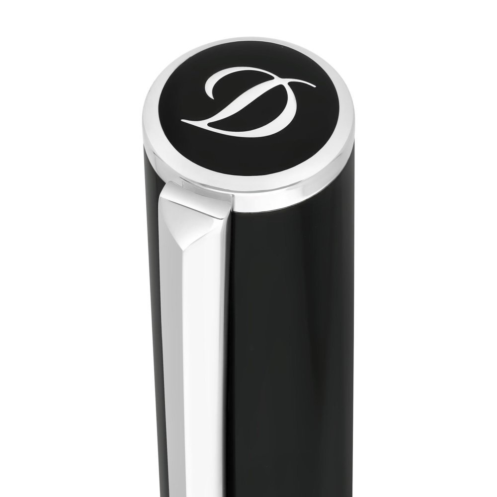 St Dupont - Penna Roller Initial - Lacca Nera - Cromata
