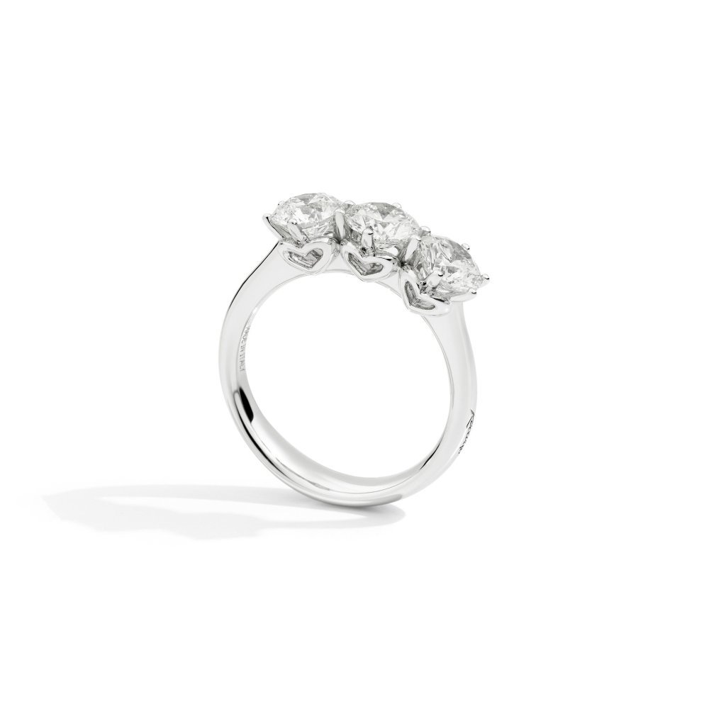 Recarlo - Anello Trilogy - Oro Bianco - Diamanti