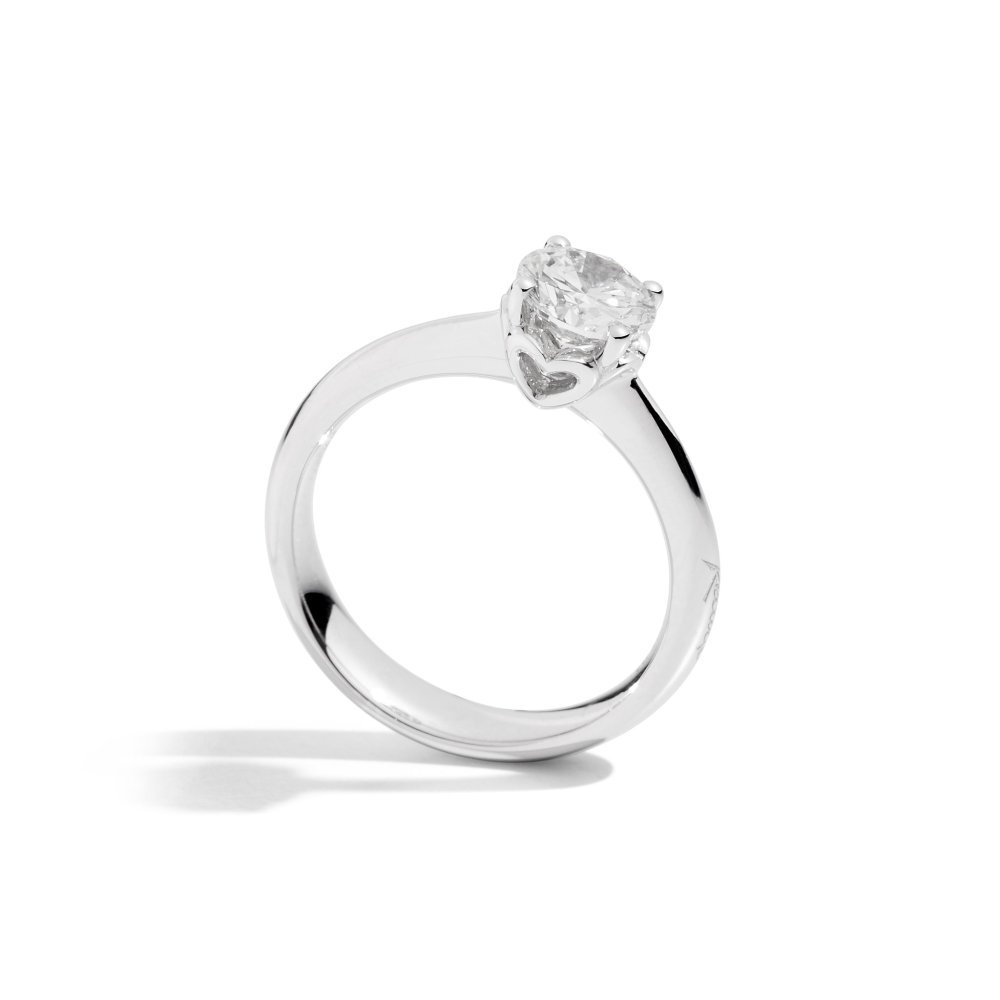 Recarlo - Anello Solitario - Oro Bianco - Diamante