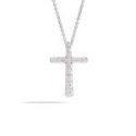 Recarlo - Collana Croce - Oro Bianco - Diamanti