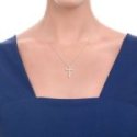 Recarlo - Collana Croce - Oro Bianco - Diamanti