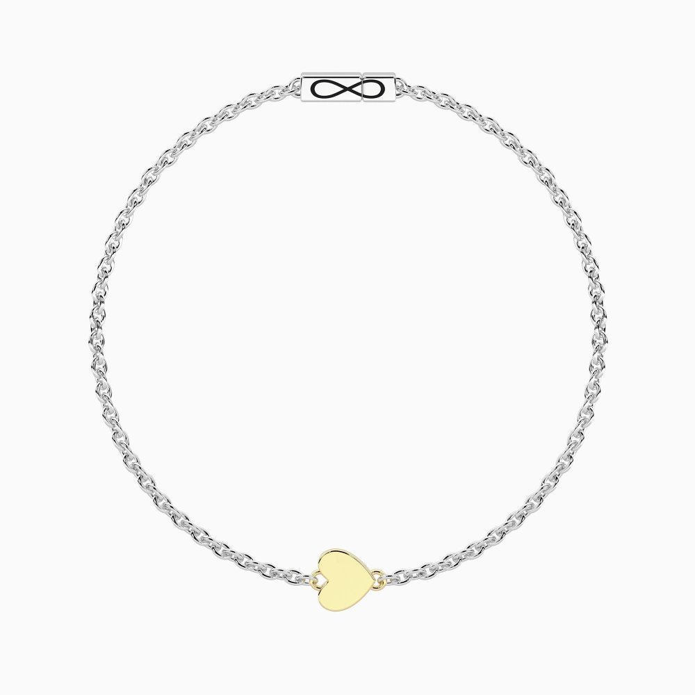 Kidult - Bracciale Cuore Oro 9Kt - Unisex - Acciaio