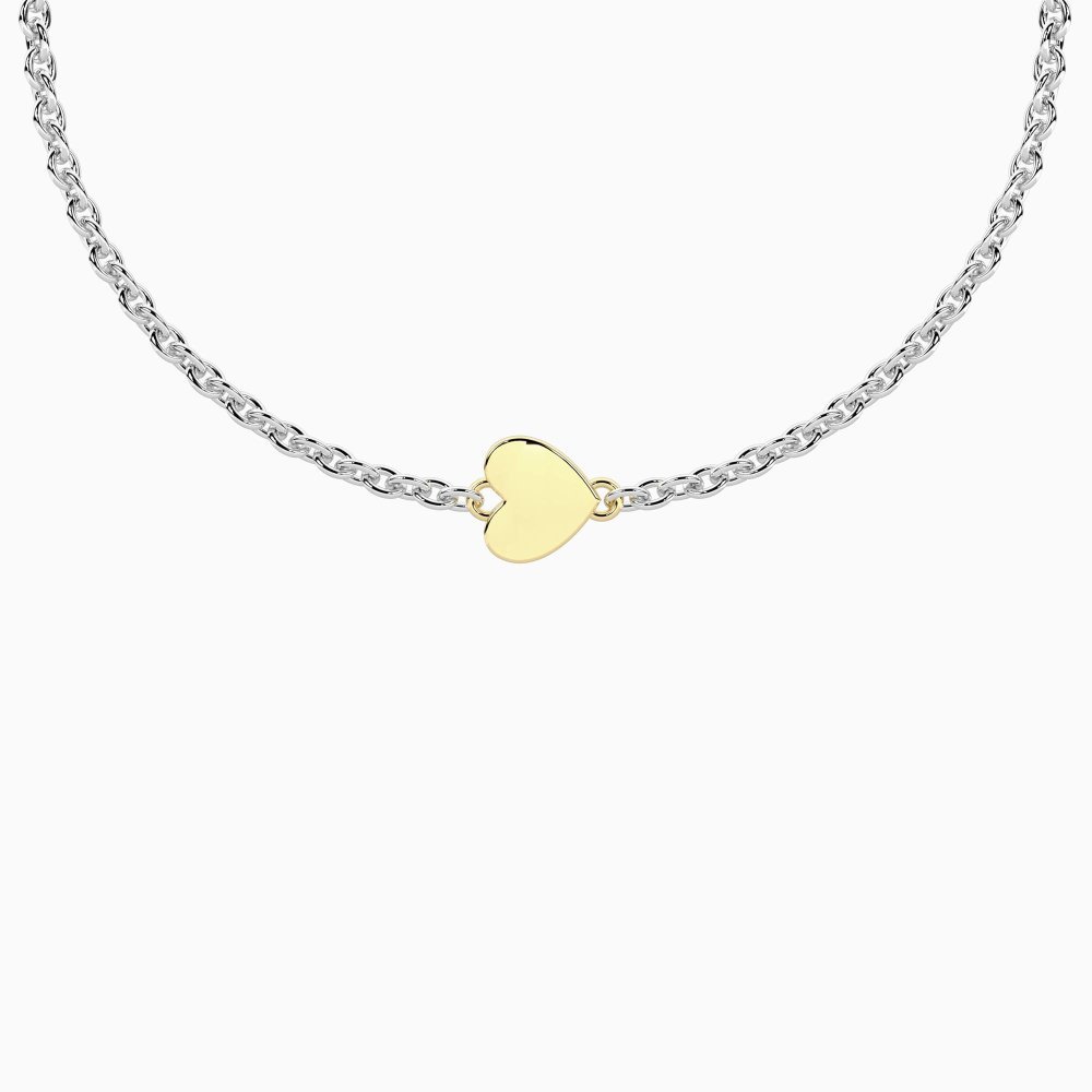 Kidult - Bracciale Cuore Oro 9Kt - Unisex - Acciaio