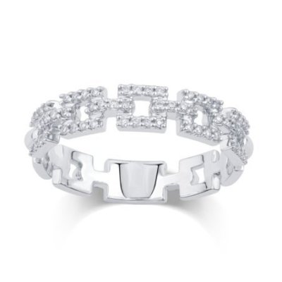 Salvini - Veretta Geometrica - Oro Bianco - Diamante