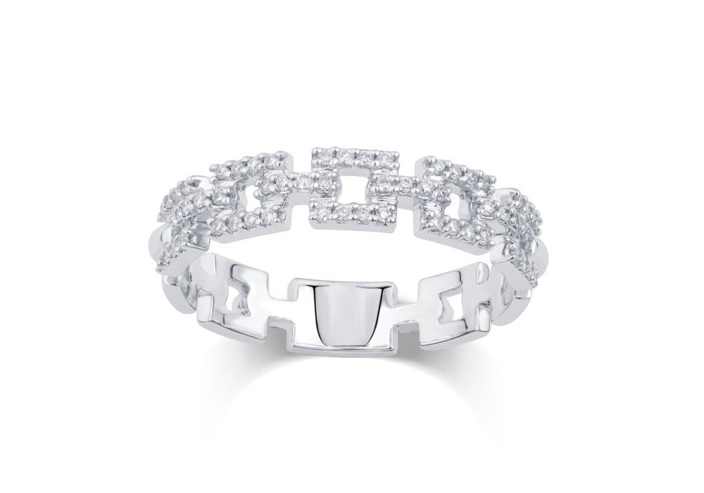 Salvini - Veretta Geometrica - Oro Bianco - Diamante