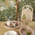La Porcellana Bianca - Vassoio Rotondo - Rattan