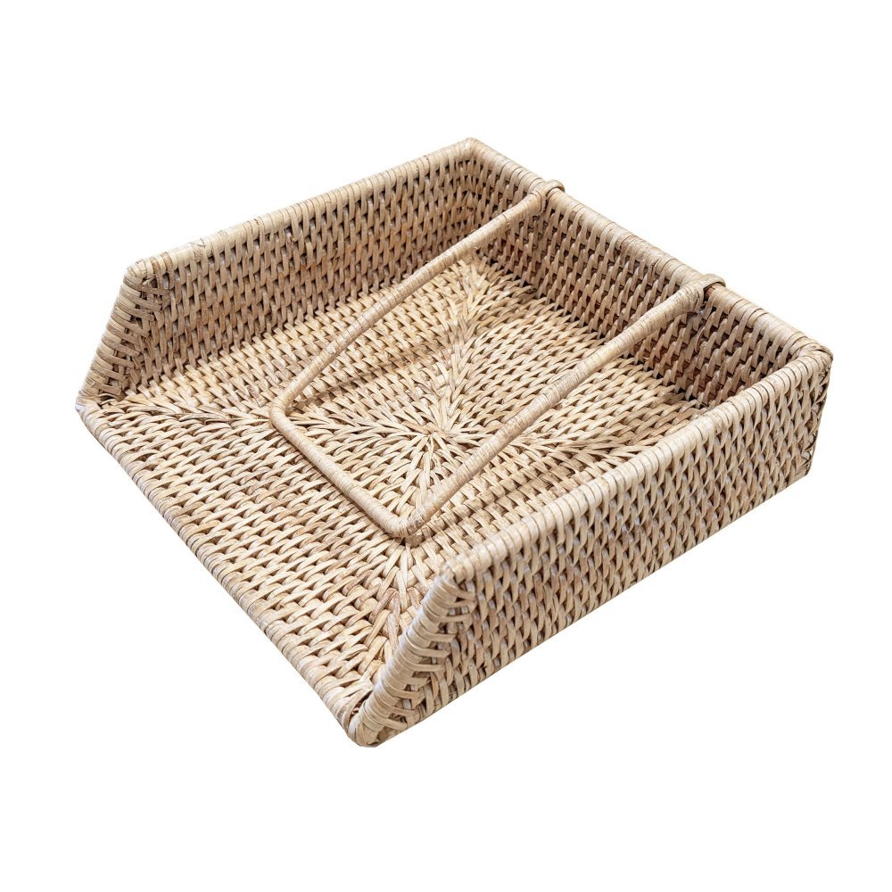 La Porcellana Bianca - Porta Tovaglioli - Rattan - Bianco