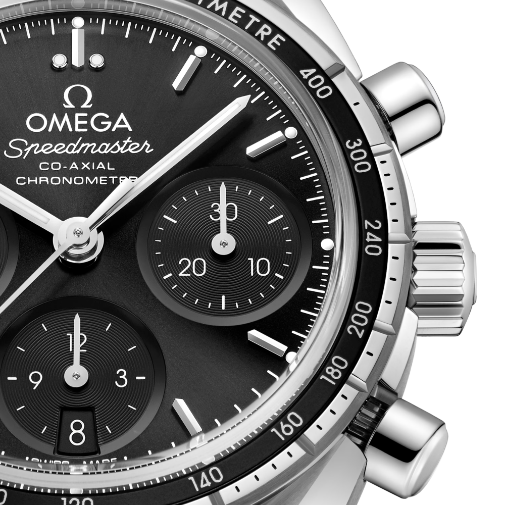 Omega - Speedmaster 38 Mm - Acciaio - Nero
