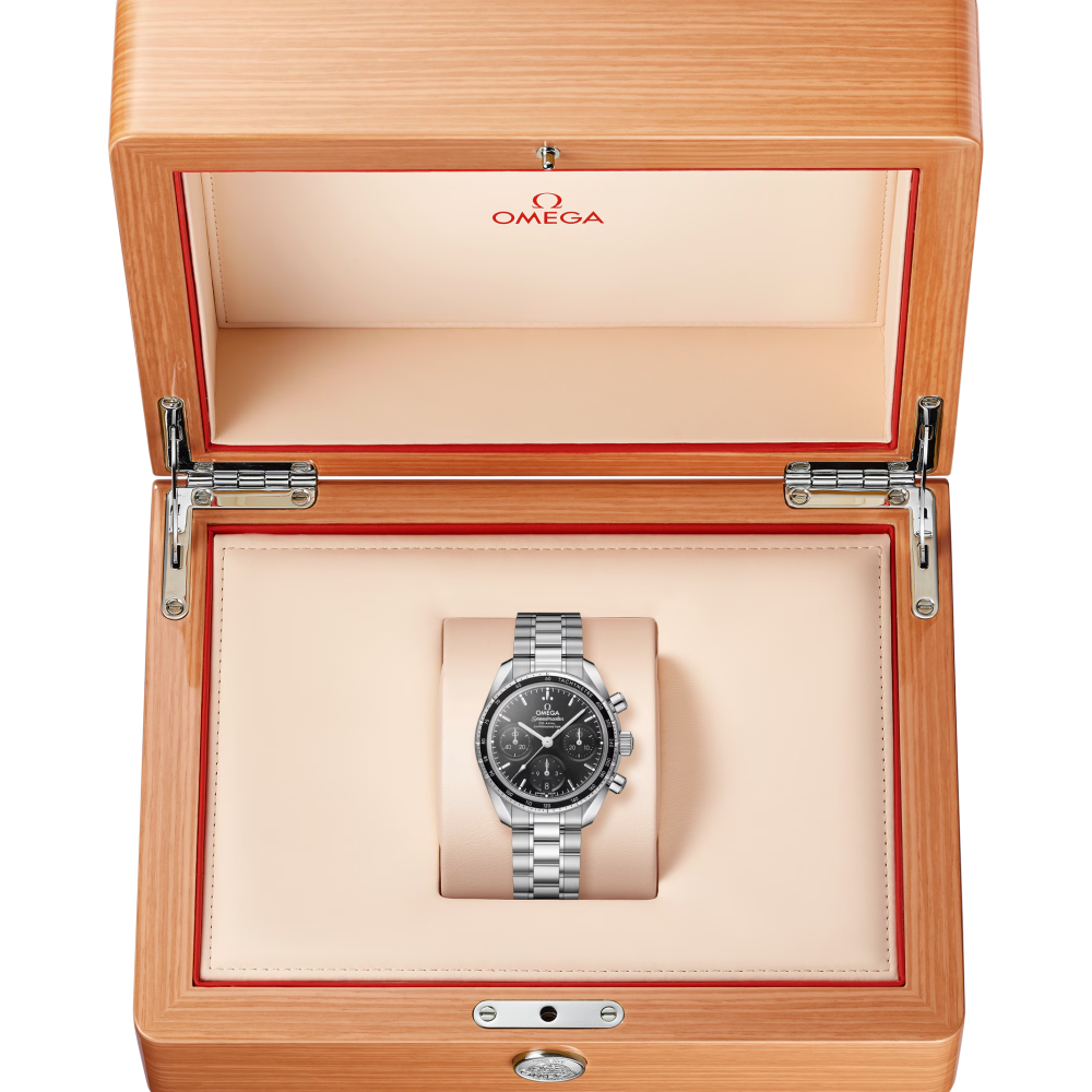 Omega - Speedmaster 38 Mm - Acciaio - Nero