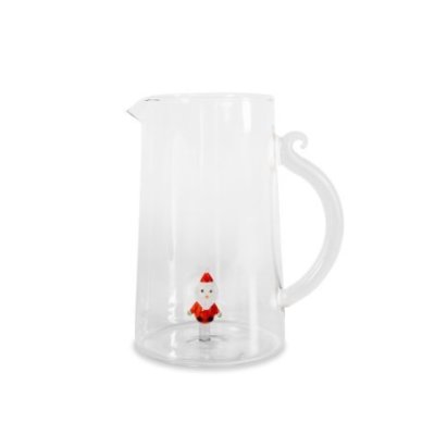 Wd Lifestyle - Caraffa Vetro Borosilicato - Babbo Natale