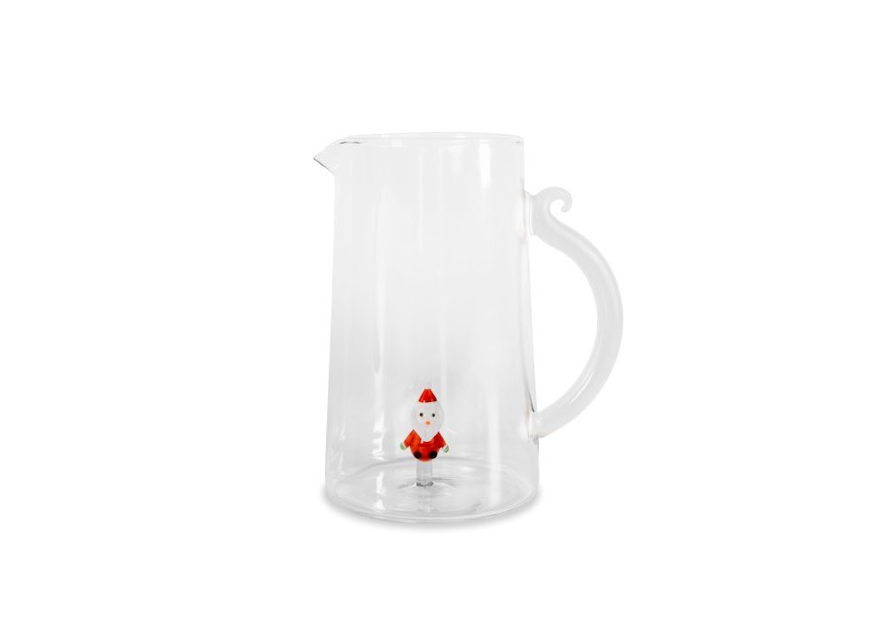 Wd Lifestyle - Caraffa Vetro Borosilicato - Babbo Natale Wd Lifestyle - Caraffa Vetro Borosilicato - Babbo Natale