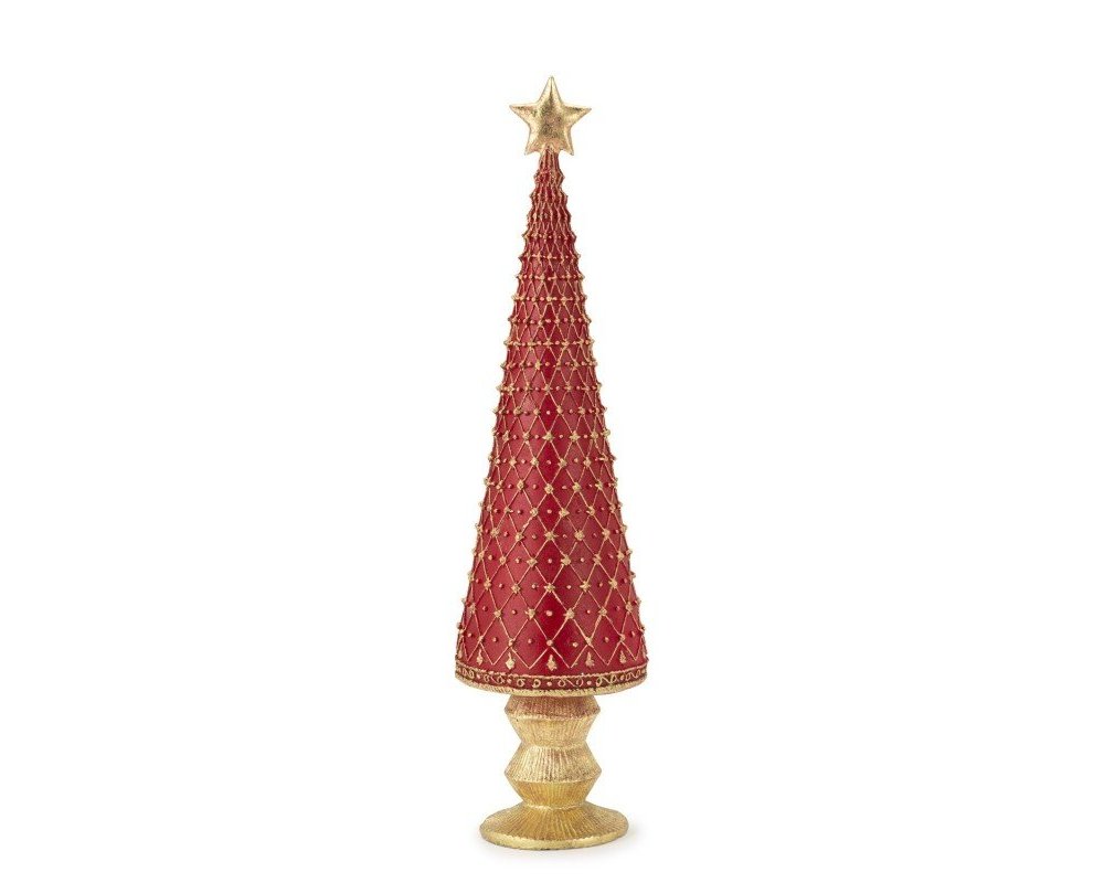 Henriette - Albero Rombi H.43Cm - Rosso - Resina