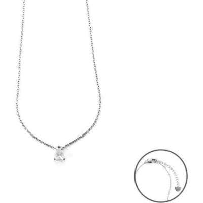 4Us Cesare Paciotti - Collana Goccia - Argento 925 - Zirconi