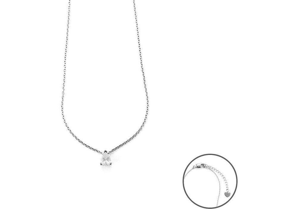 4Us Cesare Paciotti - Collana Goccia - Argento 925 - Zirconi 4Us Cesare Paciotti - Collana Goccia - Argento 925 - Zirconi