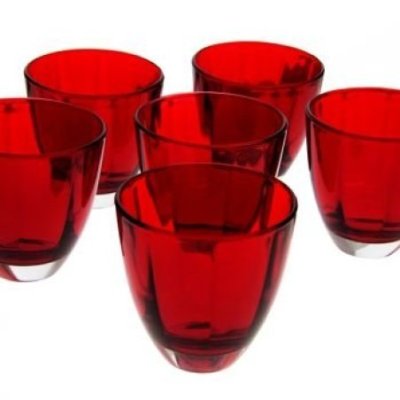Royal Family - Set 6 Bicchieri Rossi - Art.0486800