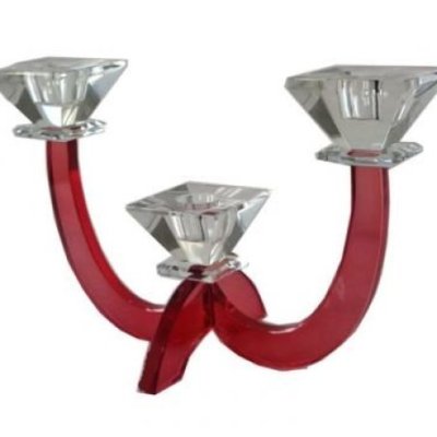Royal Family - Candeliere Rosso - Cristallo - 3 Fiamme