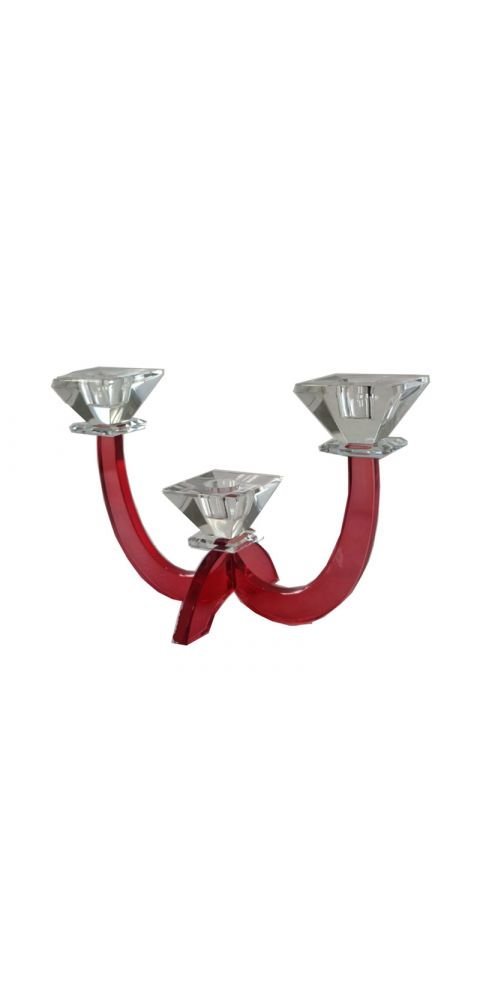 Royal Family - Candeliere Rosso - Cristallo - 3 Fiamme