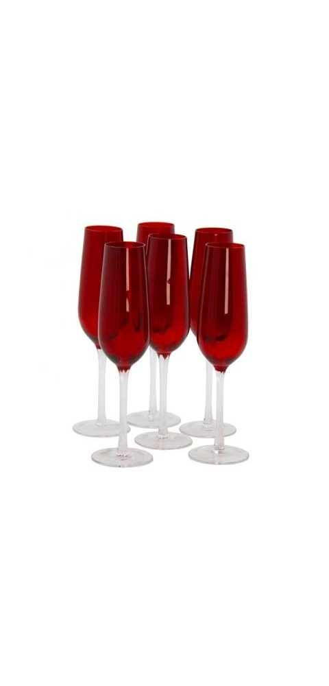 Royal Family - Set 6 Flut - Bicchieri Rossi - Art 0487600