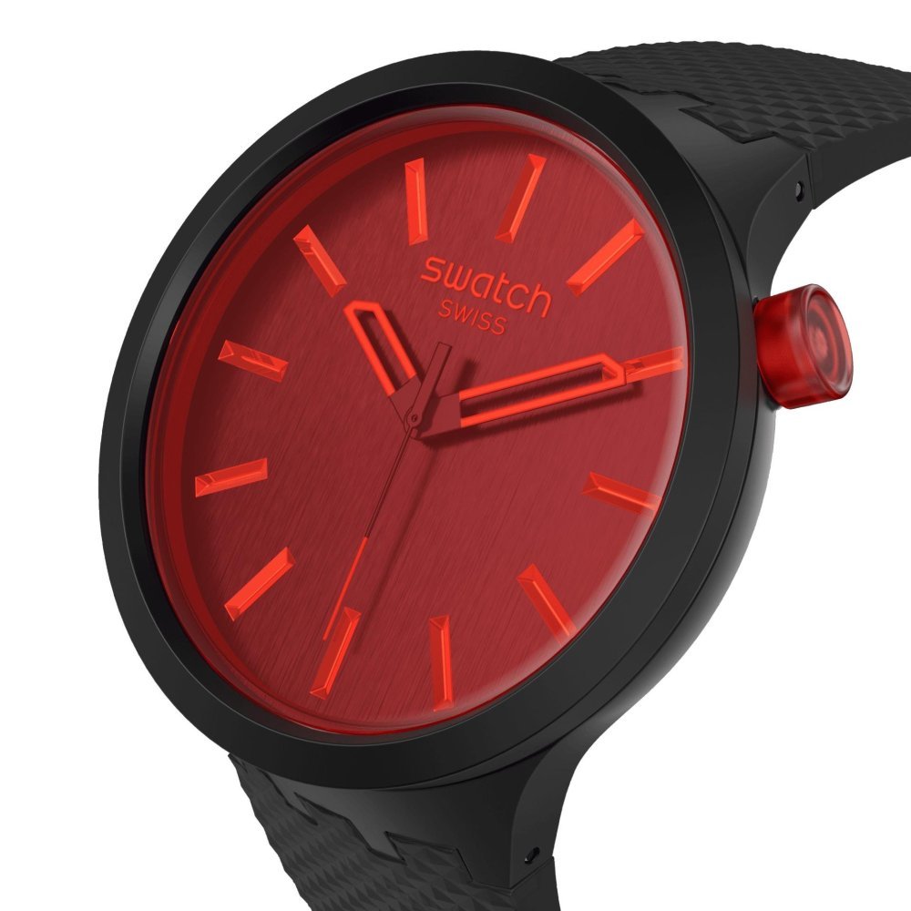 Swatch - Midnight Mode - Orologio Nero E Rosso Swatch - Midnight Mode - Orologio Nero E Rosso