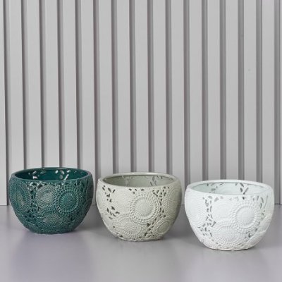 Henriette - Coppa Bianca - Ceramica - Ø26 H.18 Cm