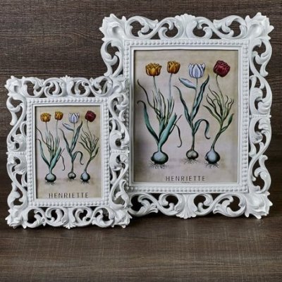 Henriette - Cornice Barocca - Resina - Bianco