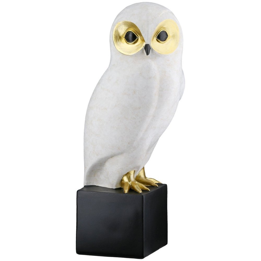 Gilde - Scultura Gufo Ophelia - Resina Sintetica - Nero