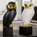 Gilde - Scultura Gufo Ophelia - Resina Sintetica - Nero