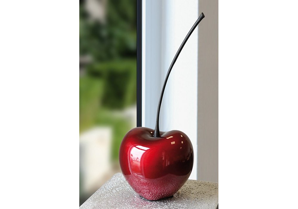 Gilde - Oggetto Decorativo Ciliegia - Ceramica - Rosso Scuro