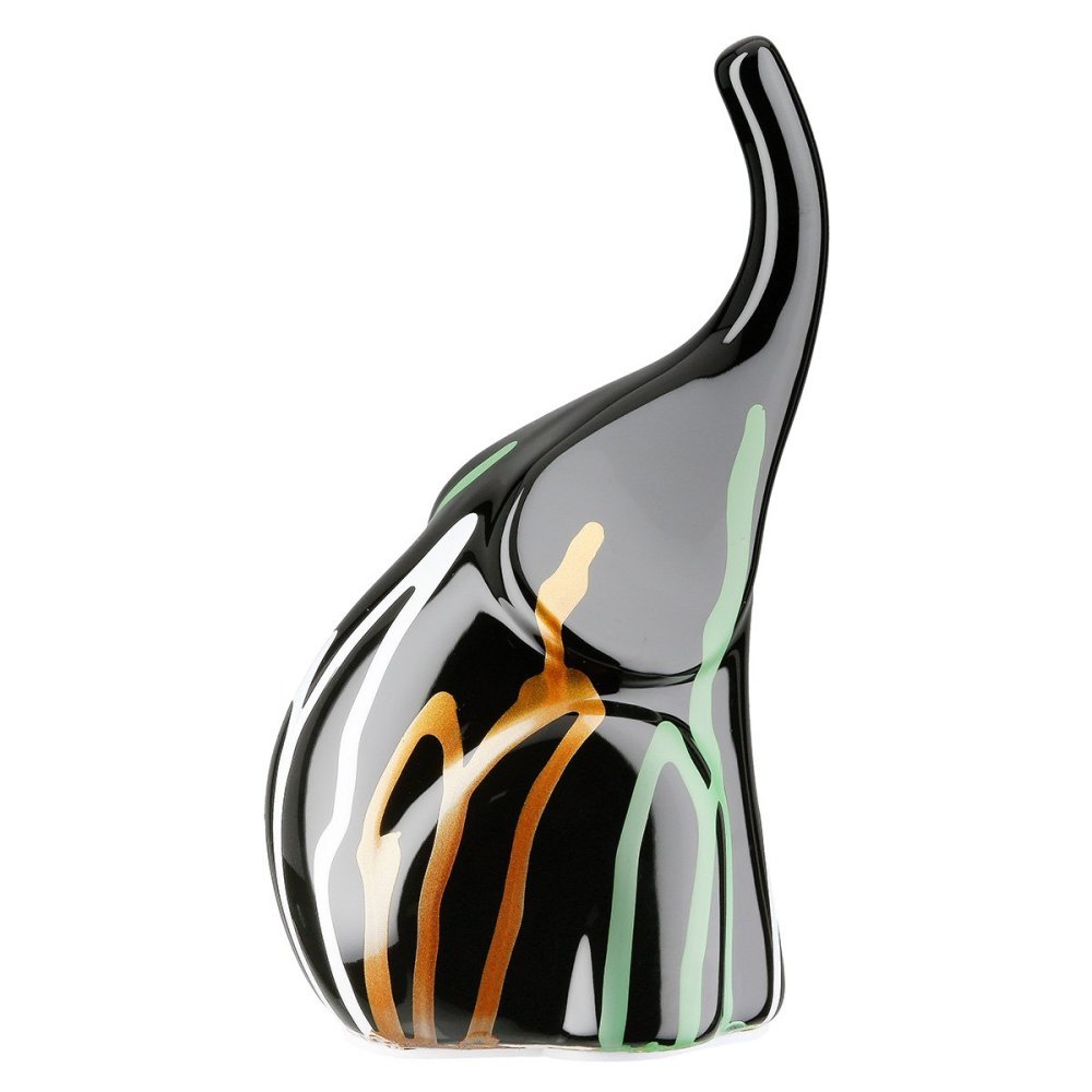 Gilde - Figura Elefante - Ceramica - Nero