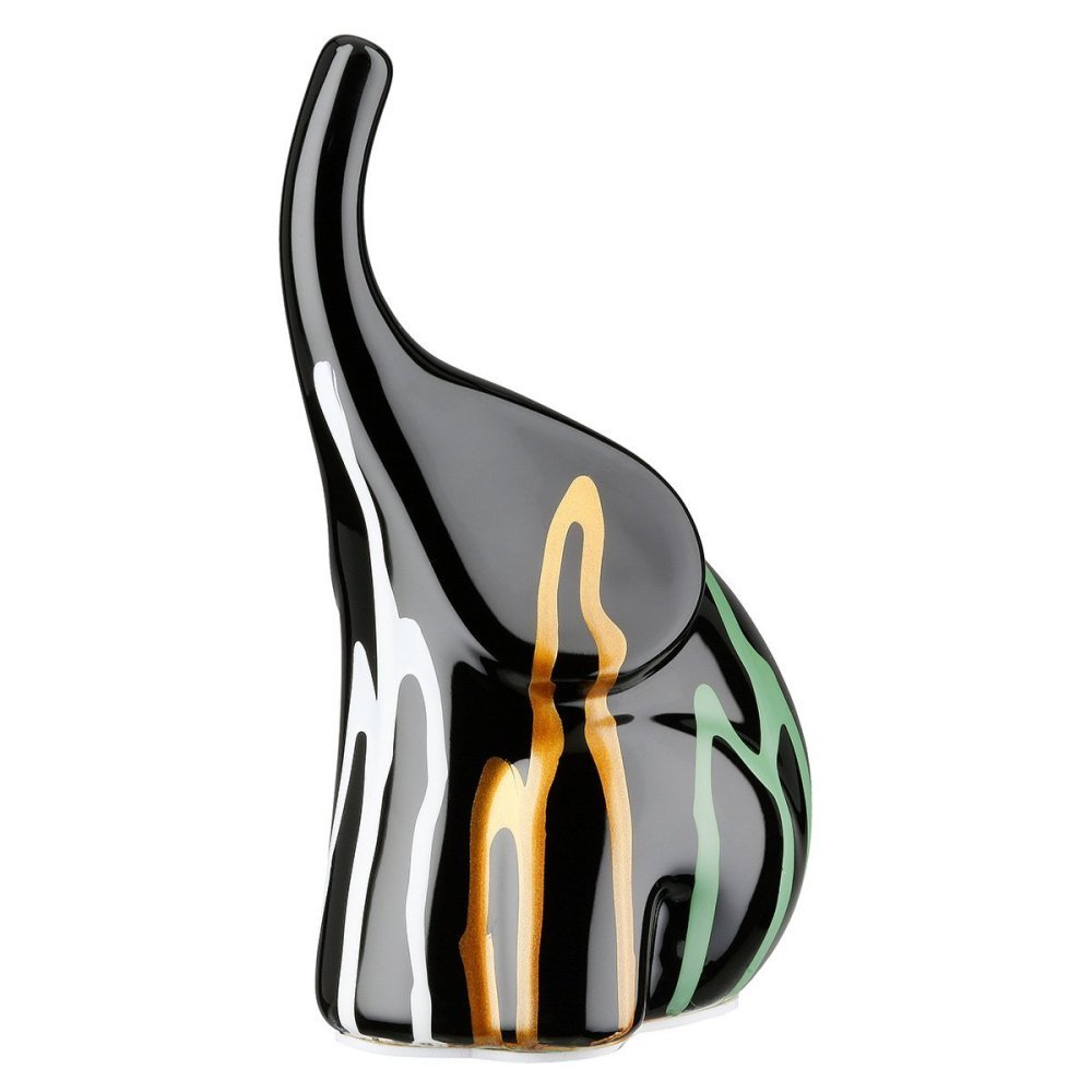 Gilde - Figura Elefante - Ceramica - Nero