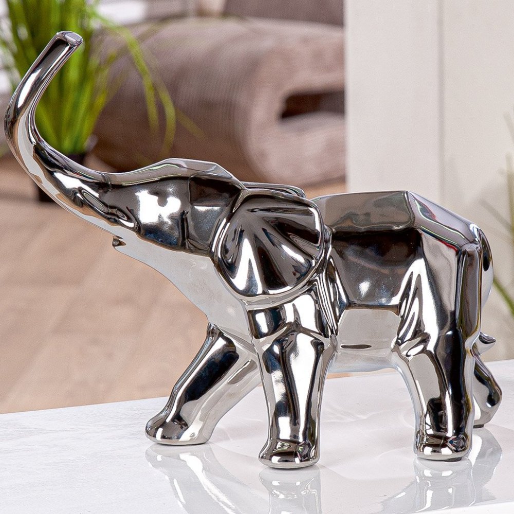 Gilde - Figura Elefante - Ceramica - Argento
