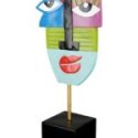 Gilde - Scultura Il Volto - Resina Sintetica - Multicolore