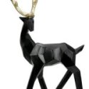Gilde - Figura Cervo Haimo - Resina Sintetica - Bianco