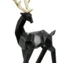 Gilde - Figura Cervo Haimo - Resina Sintetica - Bianco