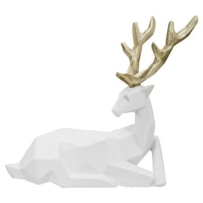 Gilde - Figurina Cervo Haimo - Resina Sintetica - Nero