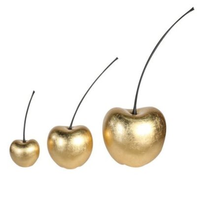 Gilde - Oggetto Decorativo Ciliegia - Ceramica Oro