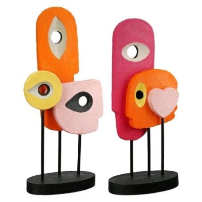 Gilde - Scultura Cuore Ovale - Resina Sintetica
