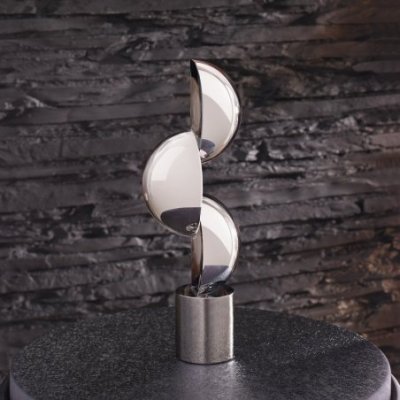 Gilde - Scultura Harpo - Vetro Nero E Bianco