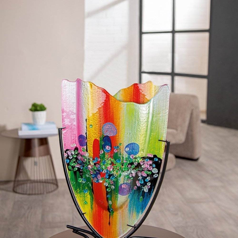 Gilde - Vaso Manto - Vetro - Blu E Rosa