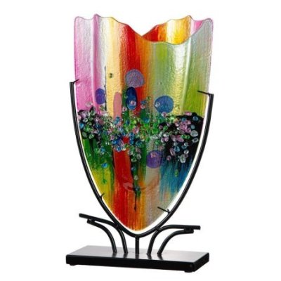 Gilde - Vaso Manto - Vetro - Blu E Rosa