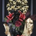 Gilde - Scultura Il Volto - Resina Sintetica - Oro